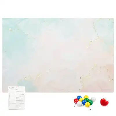 Printed Cork Board Watercolor marble