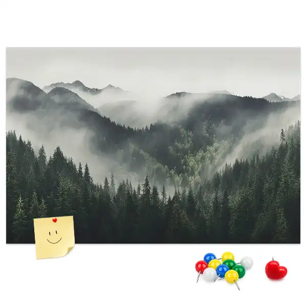 Forest Landscape Printed Cork Memo Board