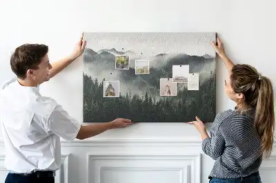 Forest Landscape Printed Cork Memo Board