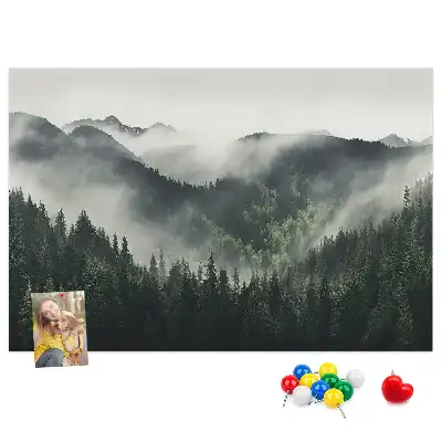 Forest Landscape Printed Cork Memo Board