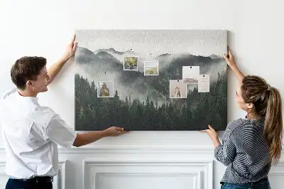 Forest Landscape Printed Cork Memo Board