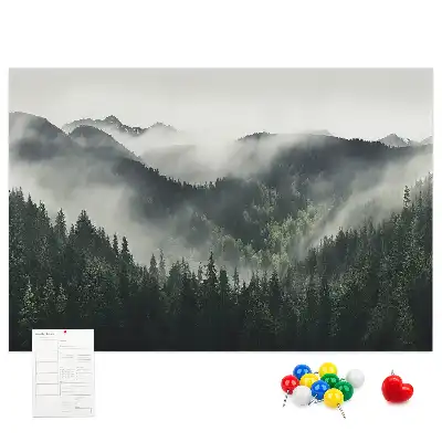 Forest Landscape Printed Cork Memo Board