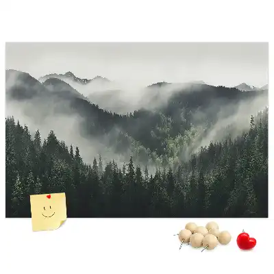 Printed Cork Memo Board Forest landscape
