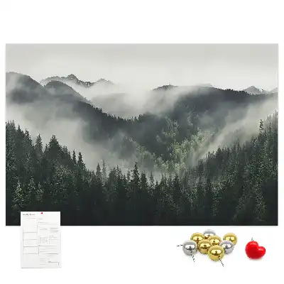 Printed Cork Memo Board Forest landscape