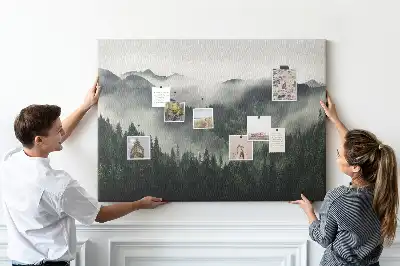 Forest Landscape Printed Cork Memo Board