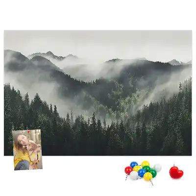Forest Landscape Printed Cork Memo Board