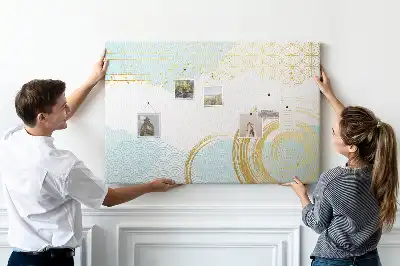 Decorative Pattern Cork Memo Board