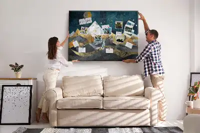 Mountains at Night Printed Cork Board