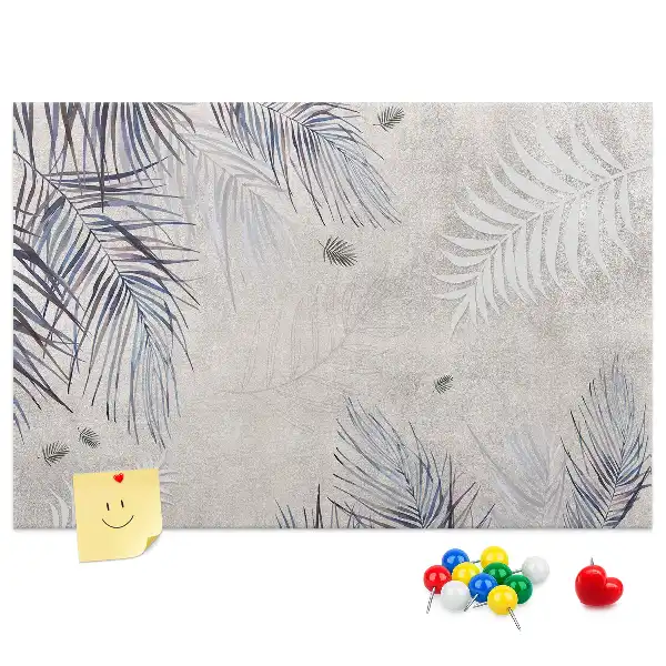 Palm Leaf Printed Cork Memo Board