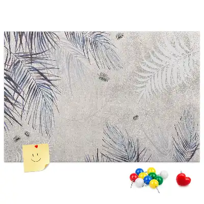 Palm Leaf Printed Cork Memo Board