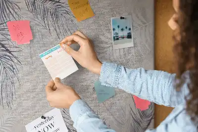 Palm Leaf Printed Cork Memo Board