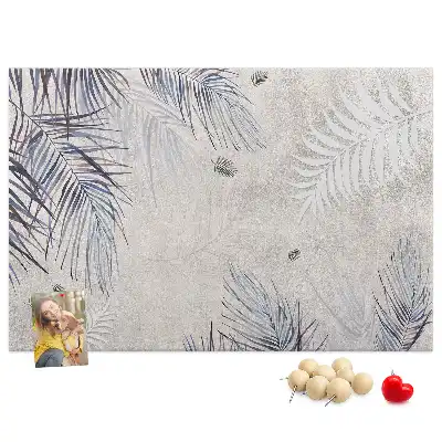 Palm Leaf Printed Cork Memo Board