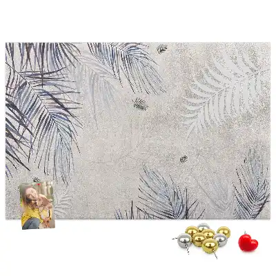 Palm Leaf Printed Cork Memo Board