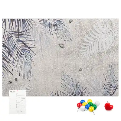 Palm Leaf Printed Cork Memo Board