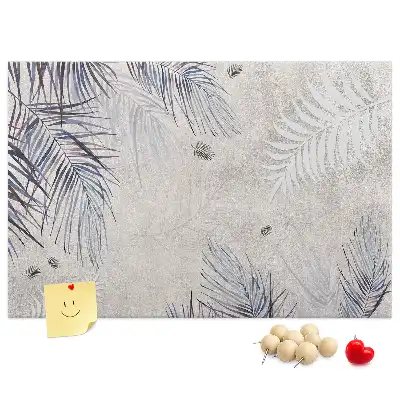 Palm Leaf Printed Cork Memo Board