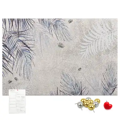 Palm Leaf Printed Cork Memo Board