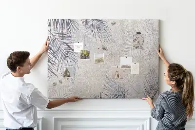 Palm Leaf Printed Cork Memo Board