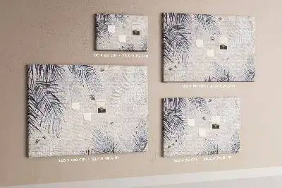 Palm Leaf Printed Cork Memo Board
