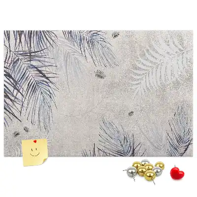 Palm Leaf Printed Cork Memo Board