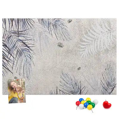 Palm Leaf Printed Cork Memo Board