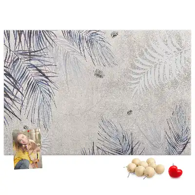 Palm Leaf Printed Cork Memo Board