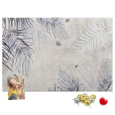 Palm Leaf Printed Cork Memo Board