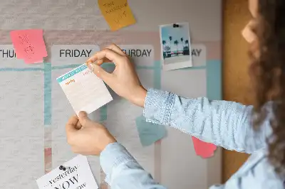 Weekly planner cork memo board
