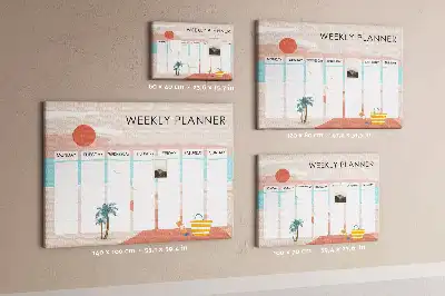 Weekly planner cork memo board
