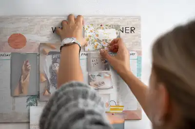 Weekly planner cork memo board