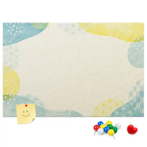 Printed Cork Board with Patterned Frame