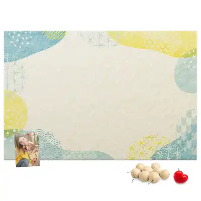 Printed Cork Board with Patterned Frame