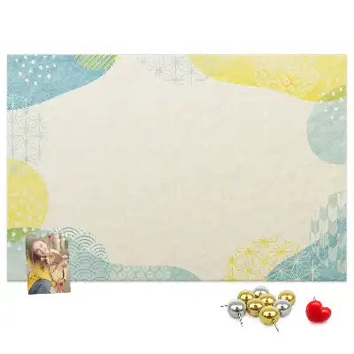 Printed Cork Board with Patterned Frame