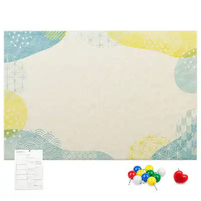 Printed Cork Board with Patterned Frame