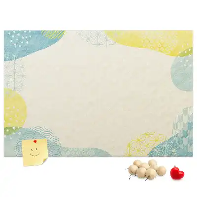 Printed Cork Board with Patterned Frame