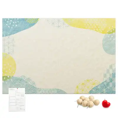 Printed Cork Board with Patterned Frame