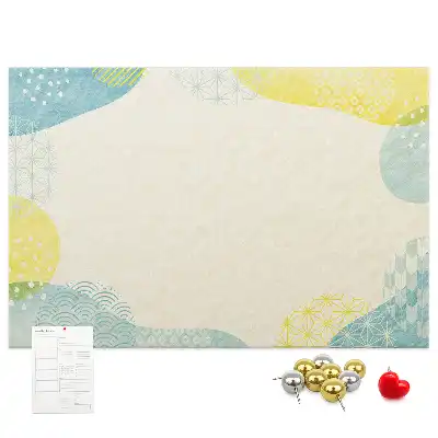 Printed Cork Board with Patterned Frame