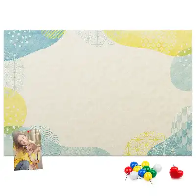 Printed Cork Board with Patterned Frame