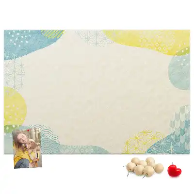 Printed Cork Board with Patterned Frame