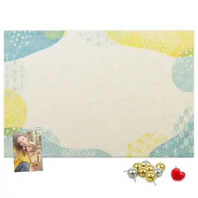 Printed Cork Board with Patterned Frame