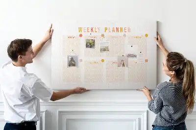Weekly Planner Printed Cork Board