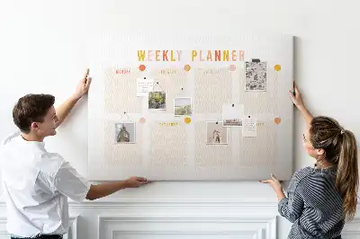 Weekly Planner Printed Cork Board