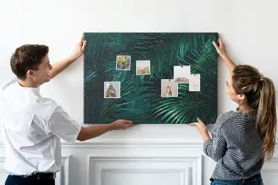 Tropical Leaves Printed Cork Memo Board