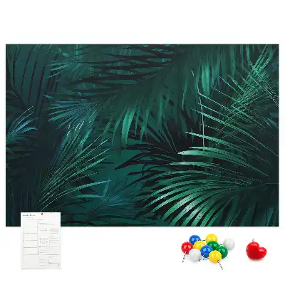 Tropical Leaves Printed Cork Memo Board