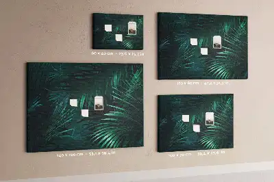 Printed Cork Memo Board Tropical leaves