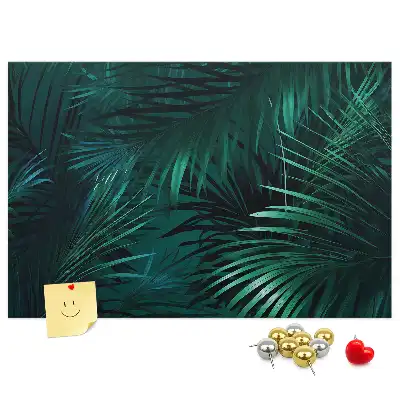 Tropical Leaves Printed Cork Memo Board