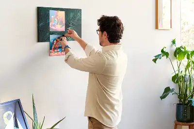 Printed Cork Memo Board Tropical leaves