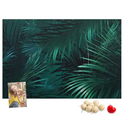 Tropical Leaves Printed Cork Memo Board
