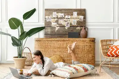 World Map Cork Memo Board