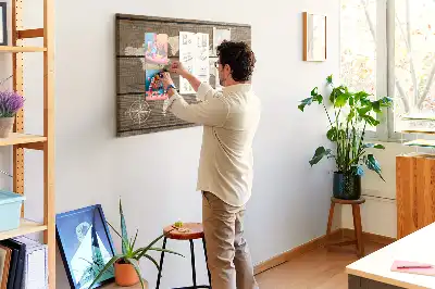 World Map Cork Memo Board