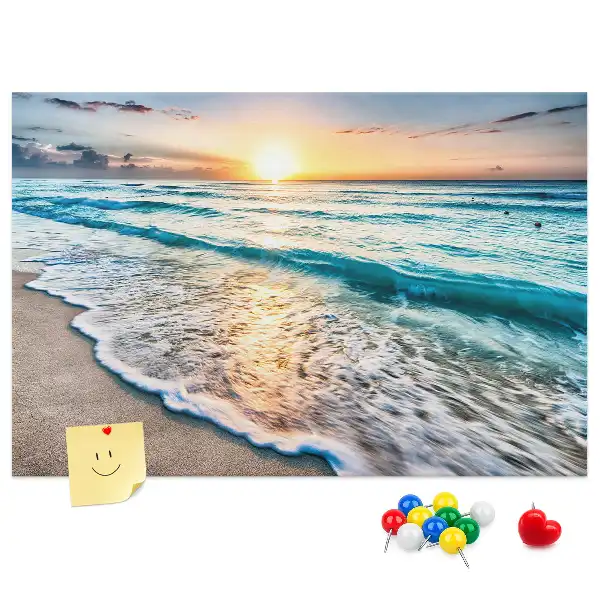 Beach and sea sand cork memo board
